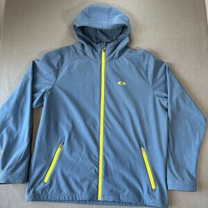 Oakley Jacket Mens 2XL Blue Full‎ Zip Lightweight Performance Gorpcore Tech Wear